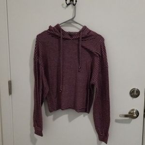 Striped crop top sweater